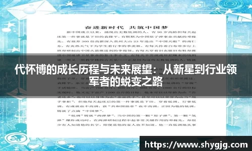 代怀博的成长历程与未来展望：从新星到行业领军者的蜕变之路